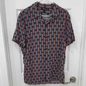 Express Men's Geometric Pattern Shirt - Multicolor